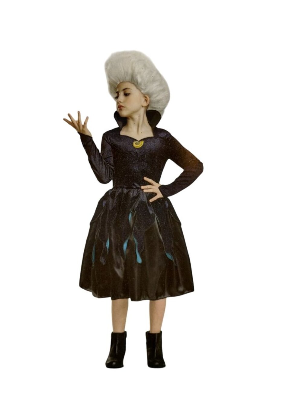 Disguise Disney Ursula Costume Girls Size M 7/8 Little Mermaid Halloween Dress
